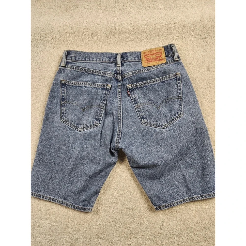 Levis 505 Short Mens Size 33 Blue Denim Medium Wash Regular Fit Vintage